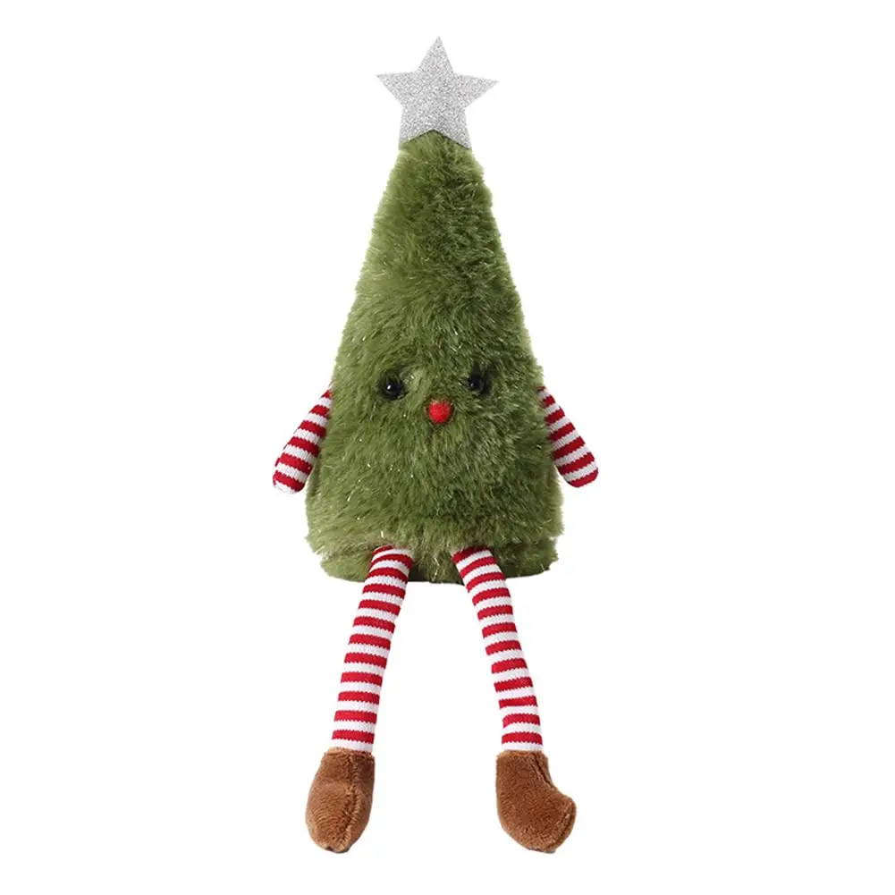 1/2 Piece Christmas Doll Long Legs Plush Doll Ornaments Christmas Tree Doll Desktop Ornament with Long Striped Legs for Table Ca