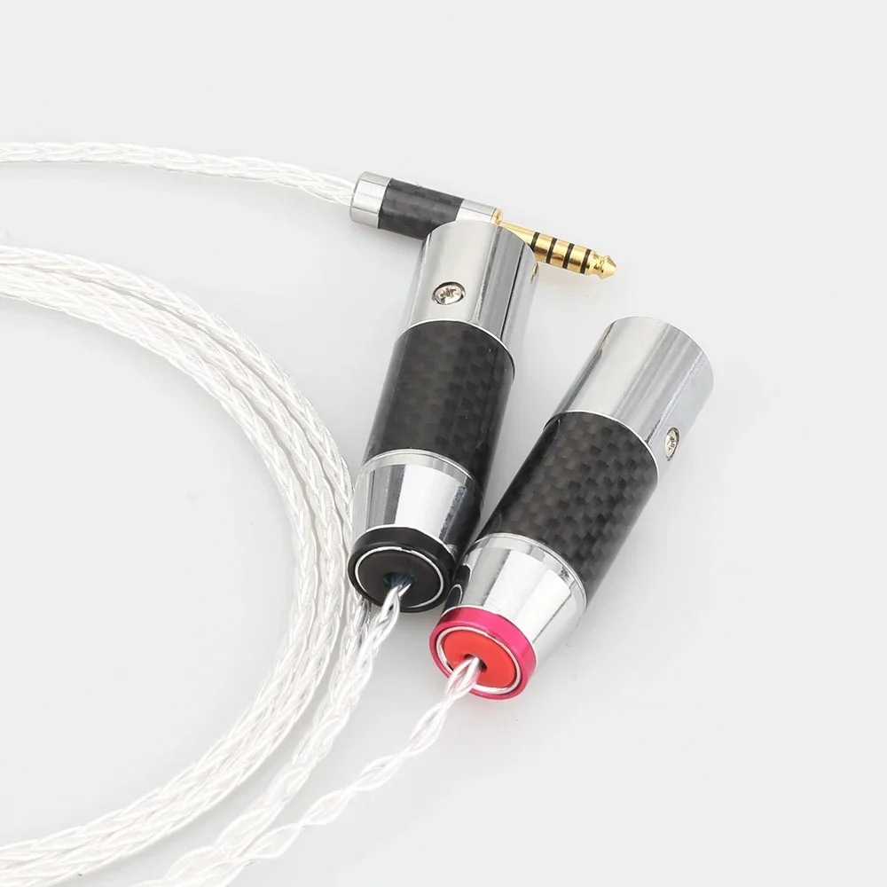 Audiocrast HIFI 8 Cores OCC Silver Plated 4.4mm Balanced to Dual 2x 3pin XLR Balanced Male Audio Adapter Cable