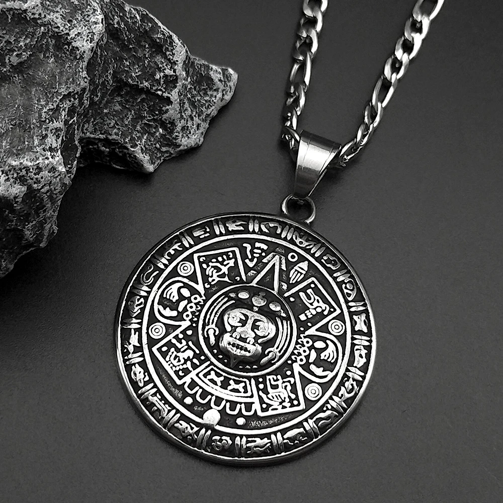 Ethnic Fashion Show - خمر المايا رمز قلادة قلادة للرجال