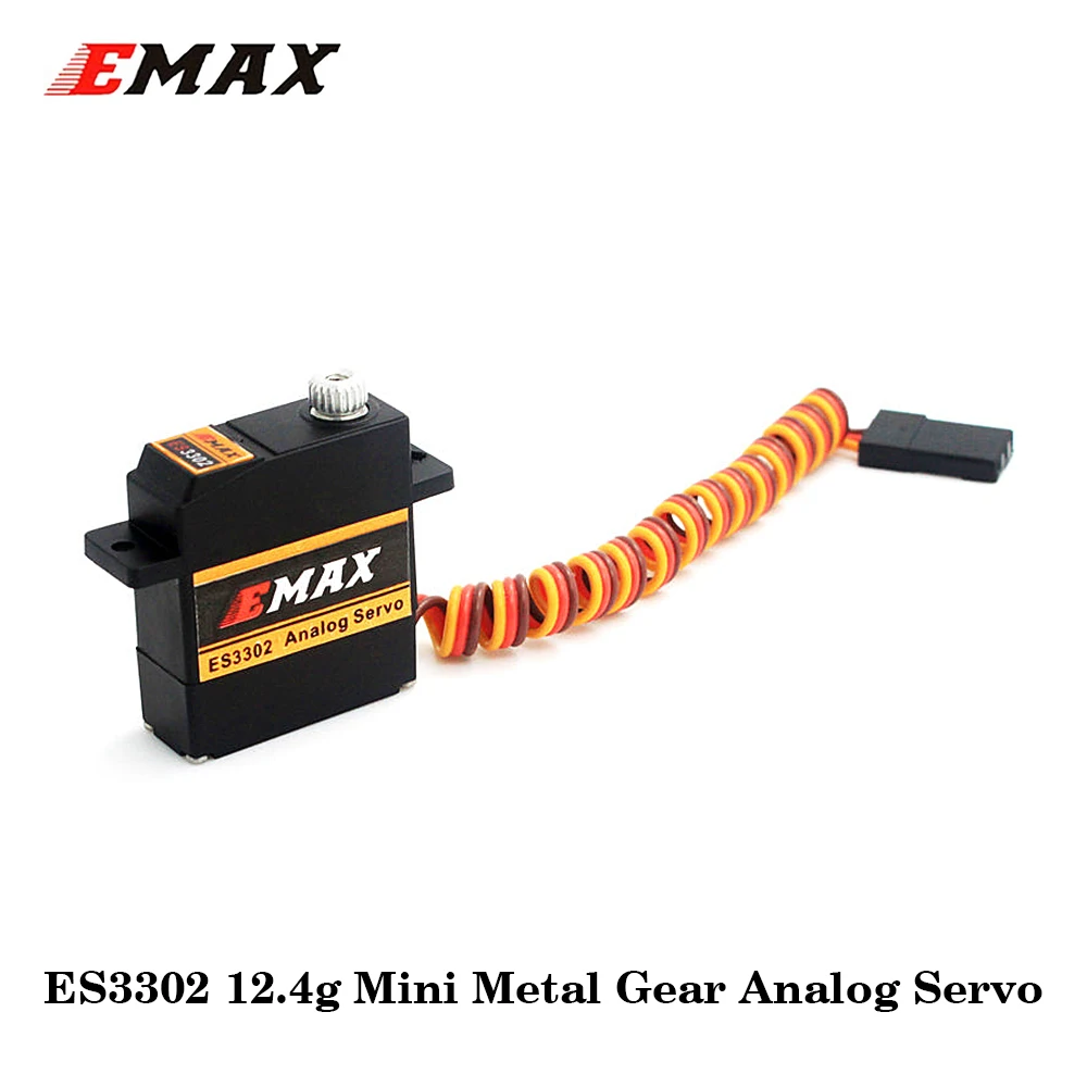 Emax-ミニメタルギアアナログサーボ,リモートグライダー用デジタルサーボ,es3352,12.4g,es3302