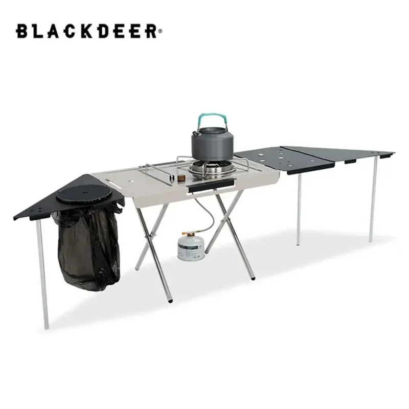 BLACKDEER M1 Multifunctional Folding Table With Lamp Holder Aluminum Alloy For Outdoor Camping Picnic Quick Open Weight 4KG