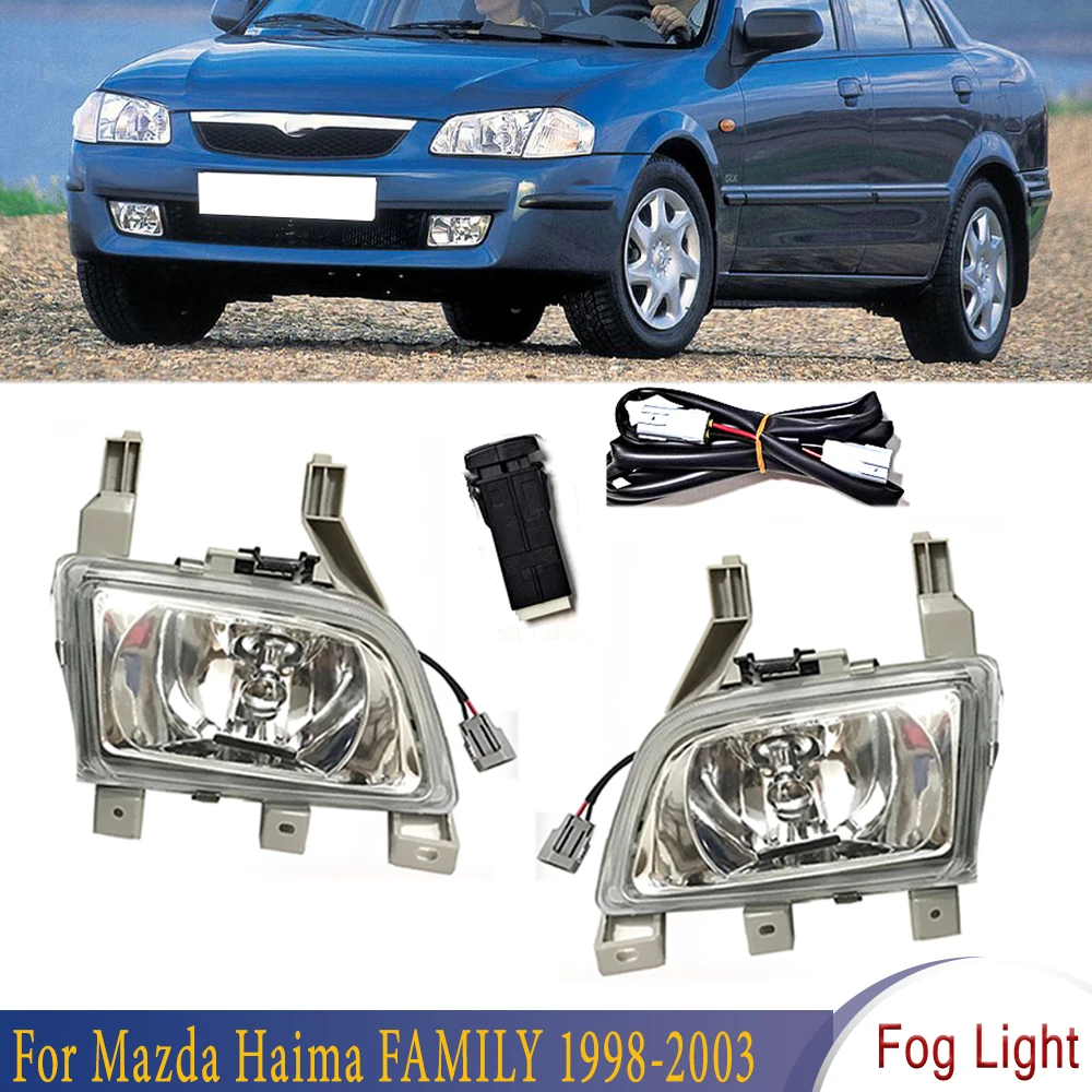 Left Right Fog Light Assembly Wire Cable Or Switch For Mazda Haima FAMILY 1998 1999 2000-2003 For Car B30D-51-690B C100-51-688