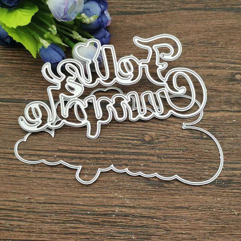 Spanish Happy Birthday Heart Metal Cutting Dies Stencils For DIY Scrapbooking Decorative Embossing Handcraft Template