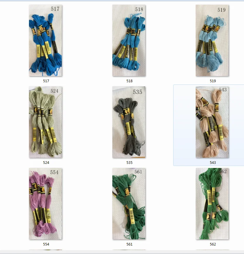 100% cotton  CXC 10 pieces  cross stitch threads   / cross stitch embroidery thread Customer choose styles threads  colors  7