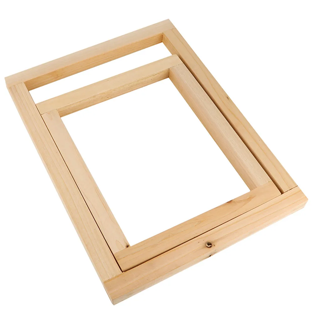 

2pcs Screen Printing Wooden Diy Wood For T-Shirts Bags Cloth Reusable Washable Craft Printing Frame Professional Starter Frame