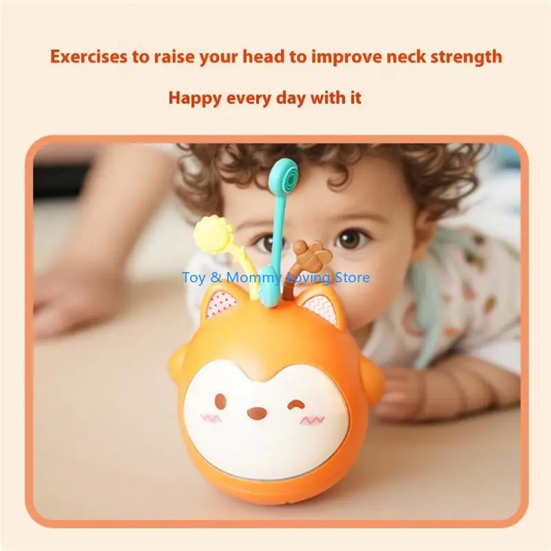 Y1QF Musical Teething Wobble Toy For Babies Sensory Development Infant Shower Gift