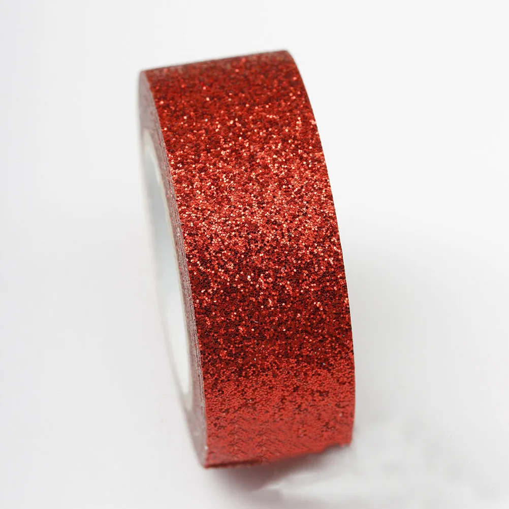

5 Rolls Glitter Tape Colorful H Tearable DIY Decorative Scrapbook Adhesive Paper Stickers Practical Storage Gift