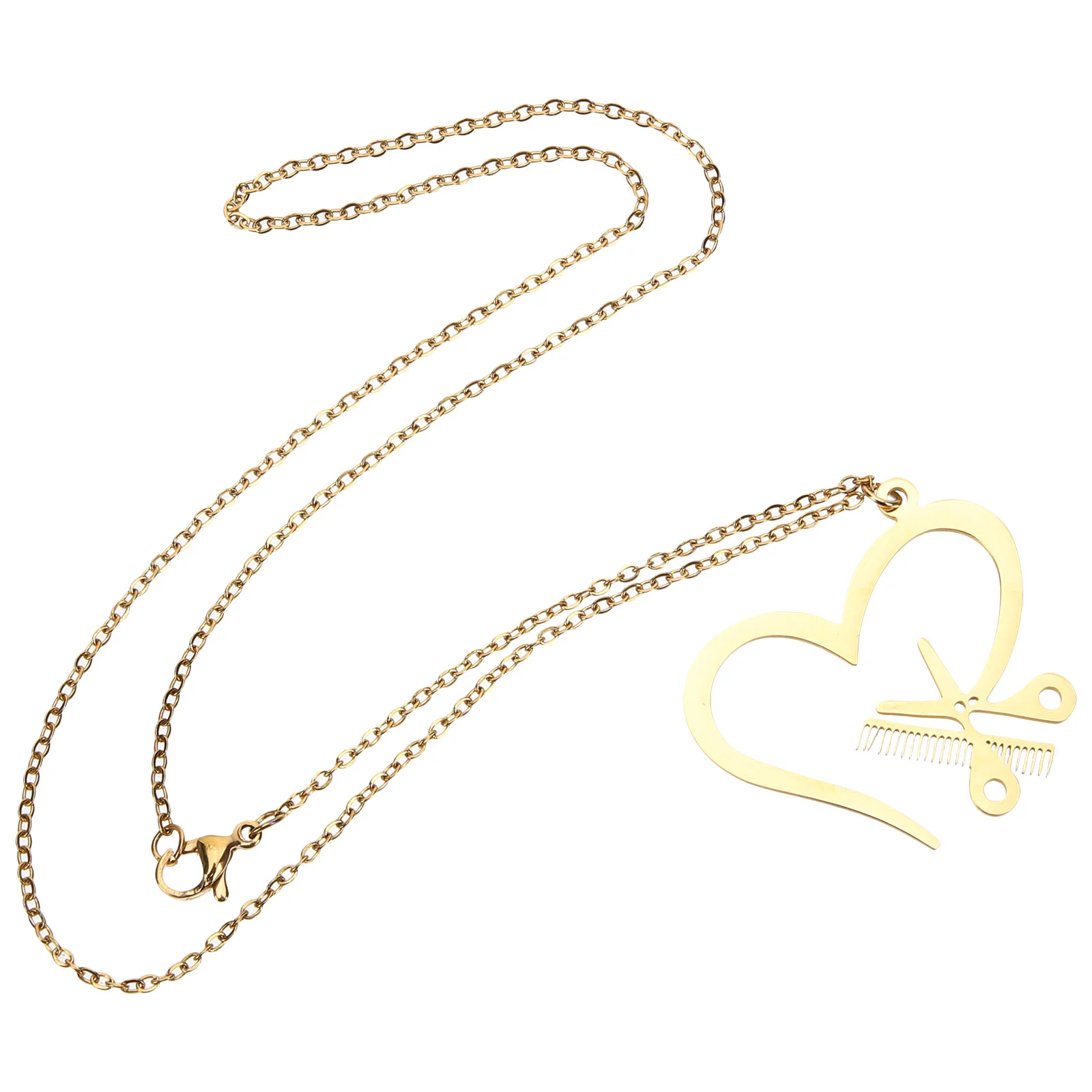 المرأة القلب قلادة مقص مشط قلادة لذيذ سلسلة الترقوة مجوهرات عصرية هدية للمناسبات الخاصة