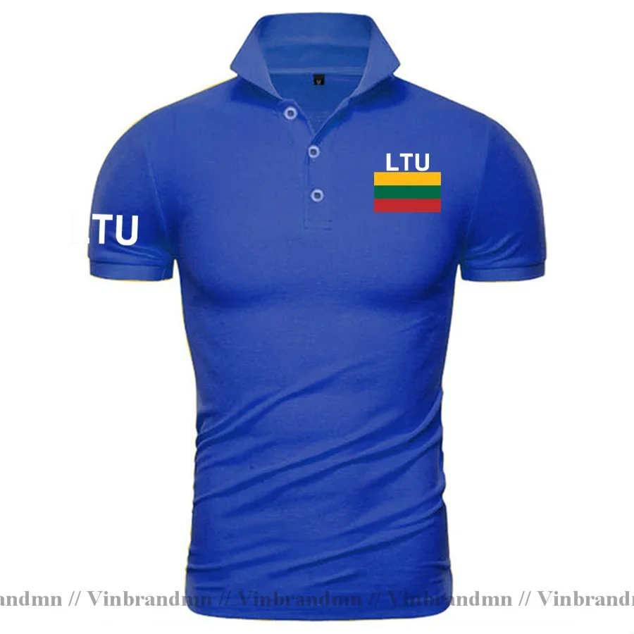 

Lithuania Lithuanian Polo Shirts Men Short Sleeve 100% Cotton Shirt Classic Design Country Flag Nation Team LTU Lietuva Lietuvos