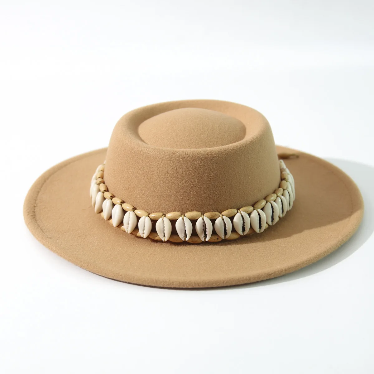 Amazon Bestseller British Fashion Faux Cashmere Wide Brim Fedora, Elegant Concave Round Crown Felt Hat for Women