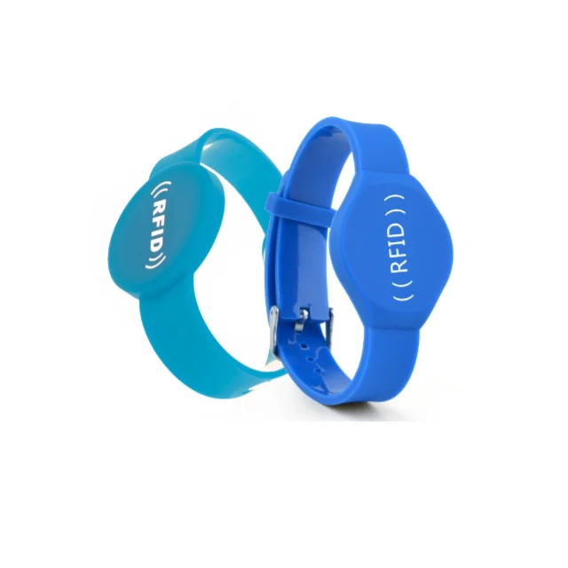 Gelang RFID NFC 13.56MHz T5577 125kHz Dapat Ditulis Ulang ID 13.56MHz Chip NFC UHF HF LF Gelang Silikon RFID Frekuensi Ganda yang Dapat Disesuaikan