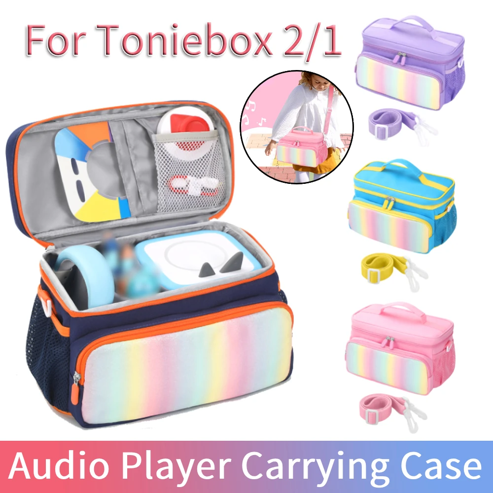 

Портативный чехол для Toniebox 2/1 с плечевым ремнем и ручкой, вместительная сумка для переноски, износостойкий аксессуар для аудиоплеера