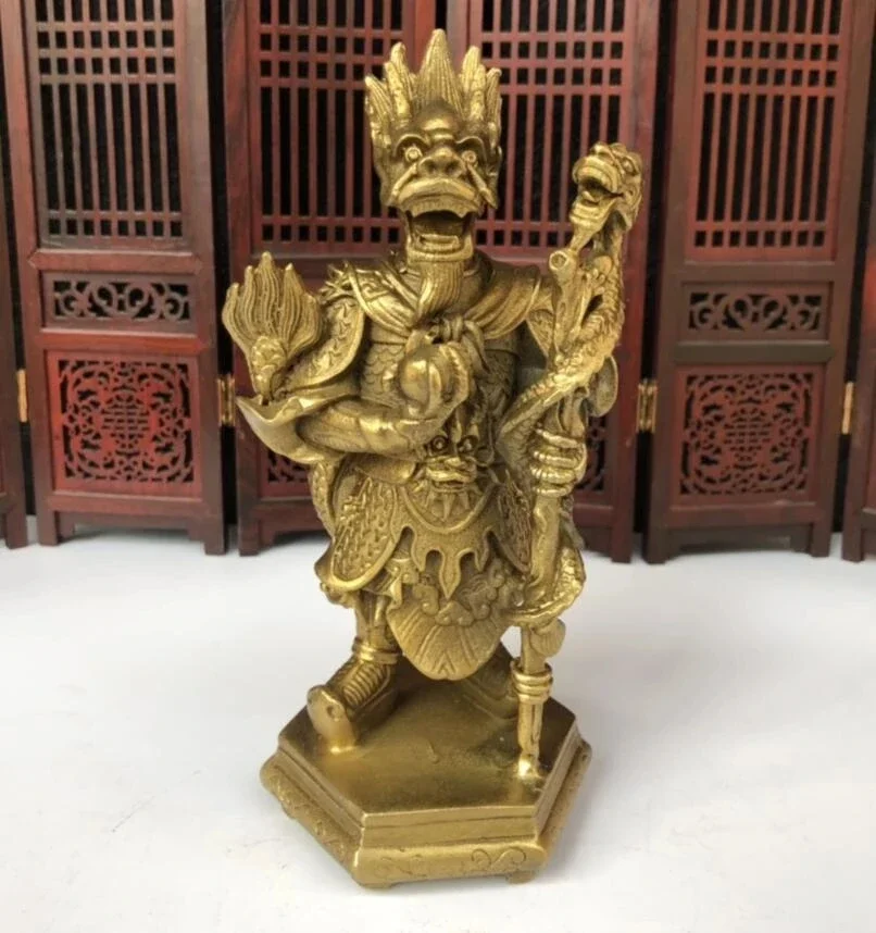 China brass East Sea dragon king crafts statue