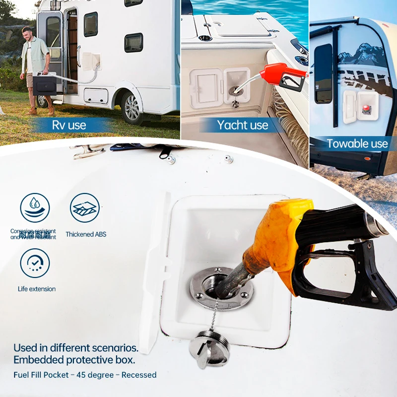 Marine Modification Utility Box for Water Inlet,RVFuel Port, Marine Battery Switch, Camper Faucet, Terminal Post, and Wiring