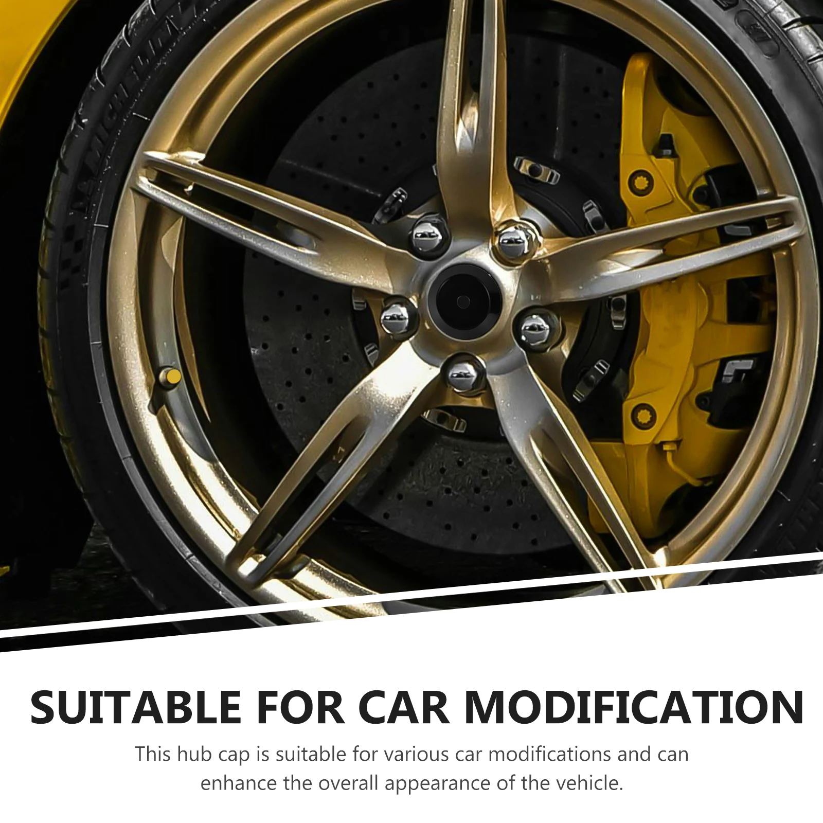

4pcs Wheel Center Caps Car Rim Covers Dirtproof Hub Universal ABS Plastic Tire Accessory Easy Installation Strong Durable