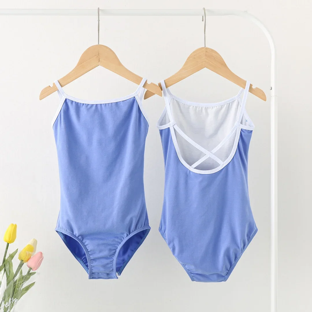 Roupas de Ballet Prática Infantil, Performance de Dança Feminina, Ginástica Suspensórios, Roupa Corporal