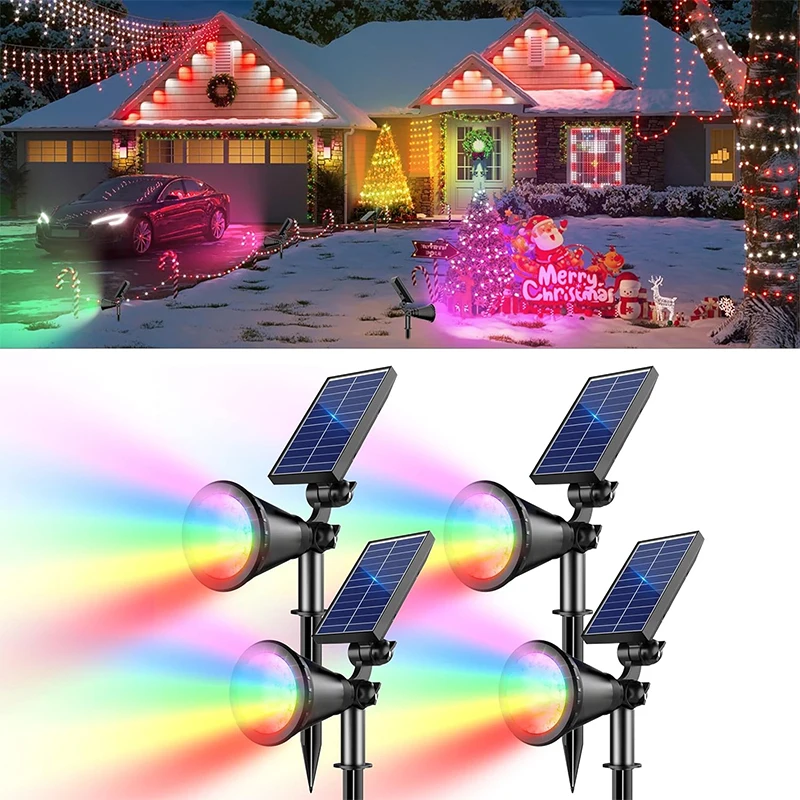 

Solar Lights Outdoor Waterproof Garden Light for Outside Yard Landscape Lighting Pathway Spot Lamp Spotlight Wall Lamps