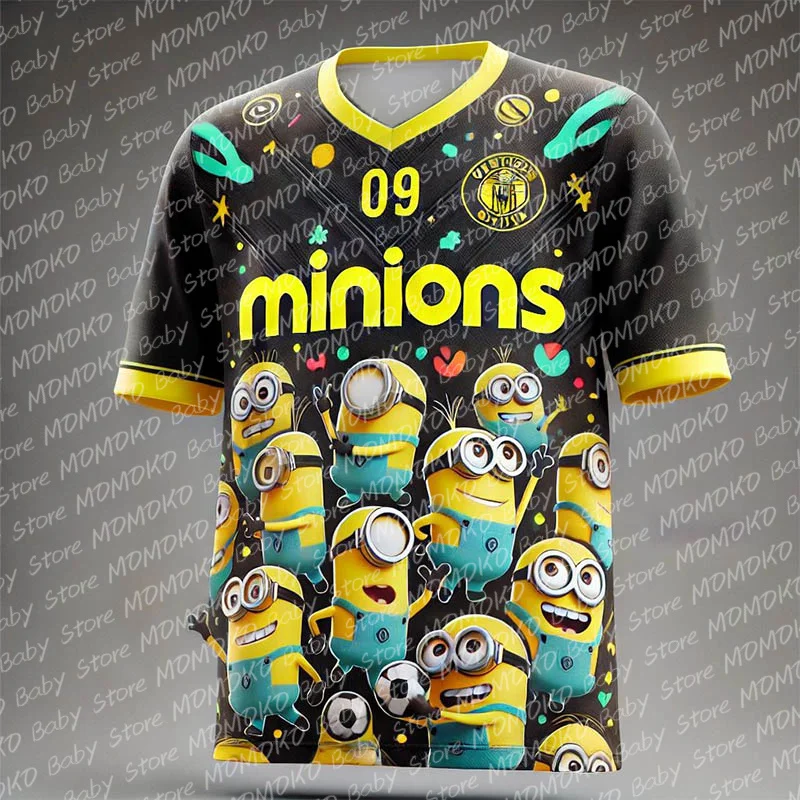 New Minions T Shirt Children's Sports T-shirts Adult Kid Casual Training Uniform Men Summer Short Sleeve Top Tracksuit Tee Shirt