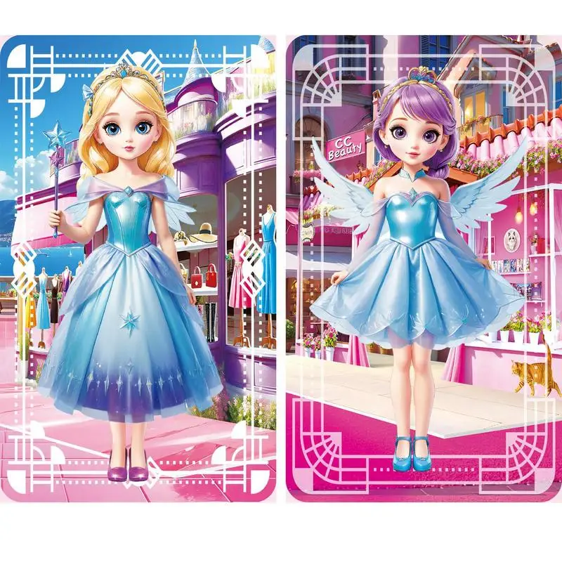 Magnetic Dolls Dress Up Princess Magnetic Dress Up Doll Cutouts Pretend Play Outfit Magnet Clothes Puzzles toys For Kids Girls