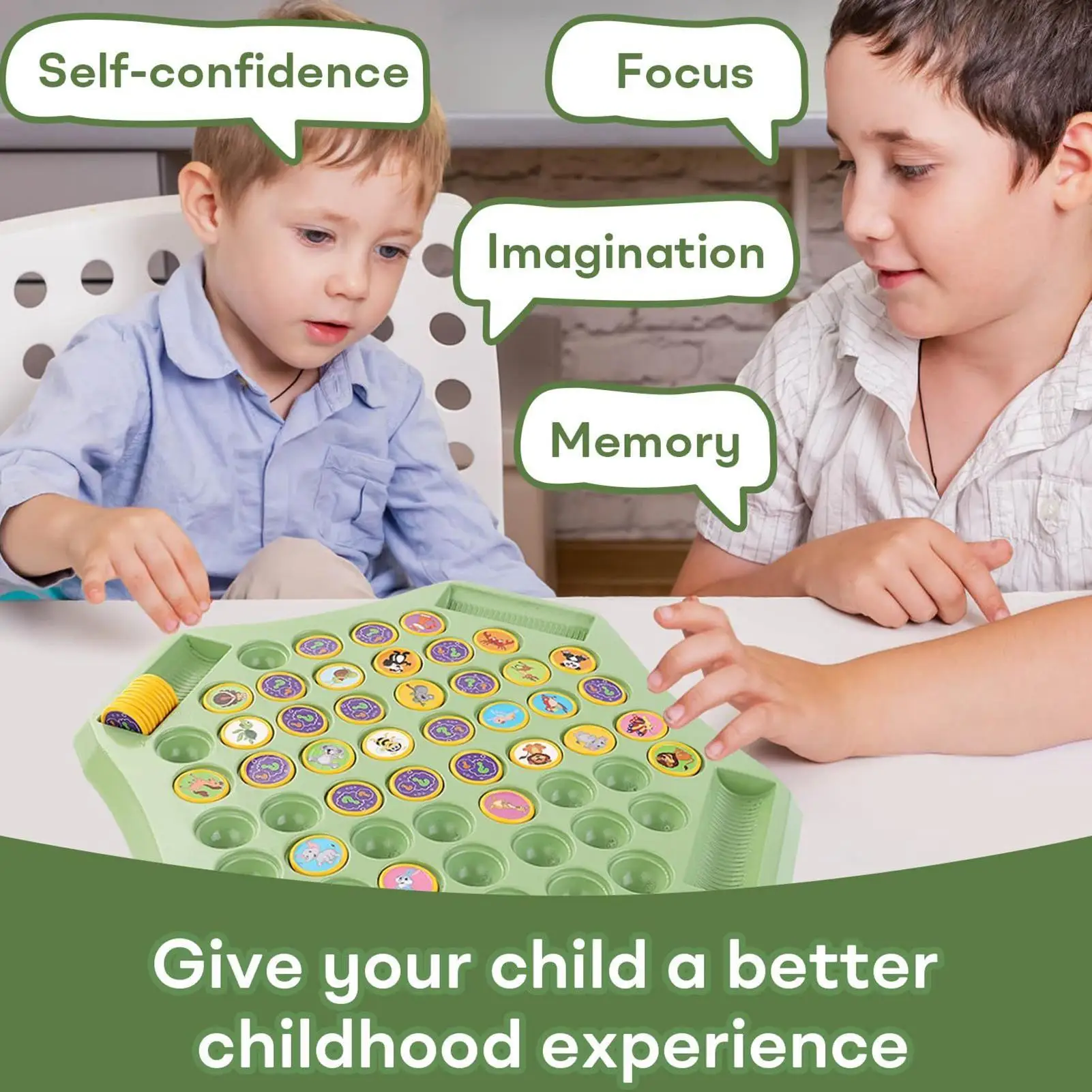 Memory Chess Fruit Memory Cards Chess Game Educational Toys Interactive For Desktop Kindergarten Preschool School Office Travel