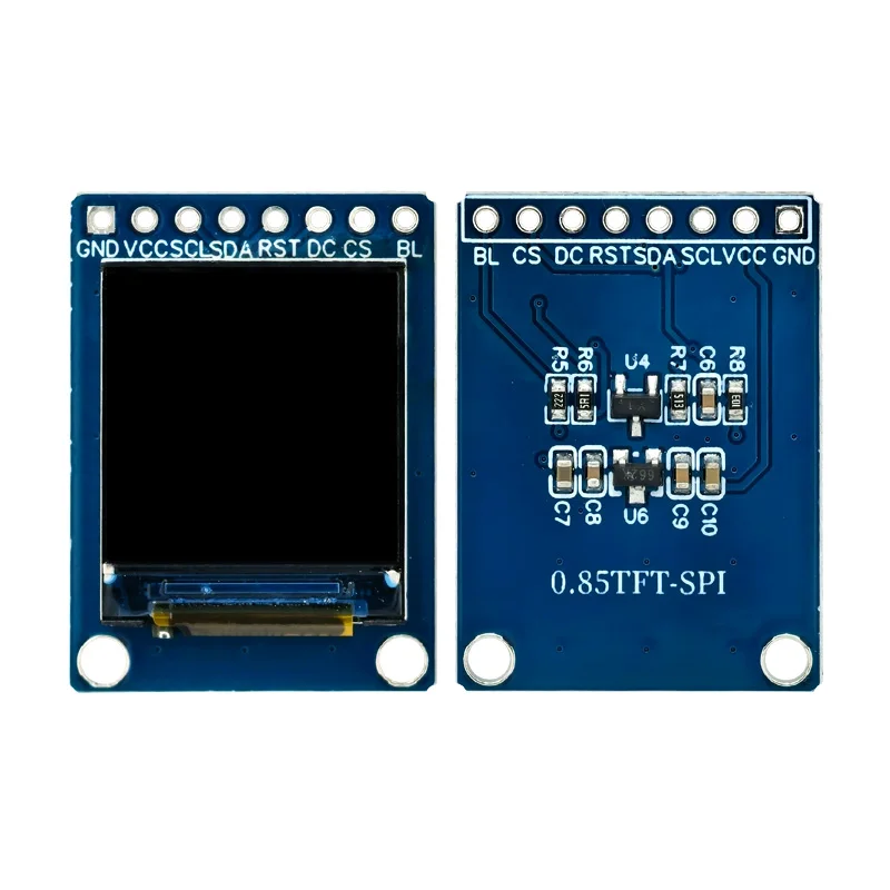 Módulo de exibição LCD TFT SPI 128x128 de 0,85 polegadas - IC de driver GC9107, tela quadrada para dispositivos IoT inteligentes