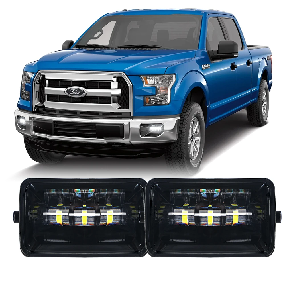 auto drive systems 2023 4x4 Square Led Fog Lights Bulb Lamp Foglamp For Ford F150 150 F-150 Raptor Ranger Fog Lights