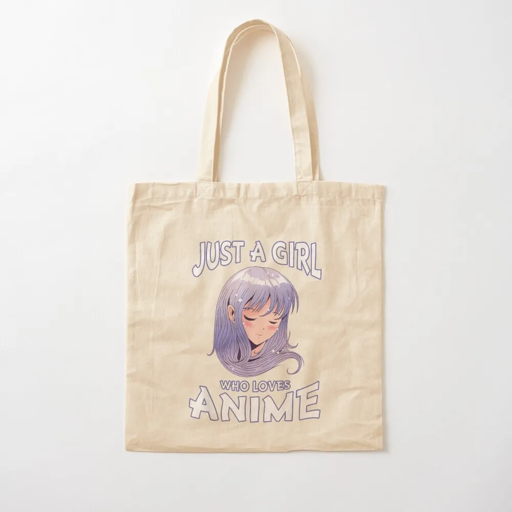 مجرد فتاة تحب هدايا أنيمي للفتيات في سن المراهقة أنيمي ميرش تي شيرت حمل حقيبة حمل حقيبة جامعة حقيبة مخصصة