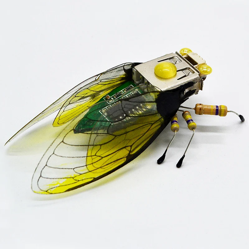 Modelo de cigarra, maquinaria de Metal, rompecabezas, juguetes científicos para niños, Kit de aprendizaje tecnológico STEM DIY, juguetes educativos