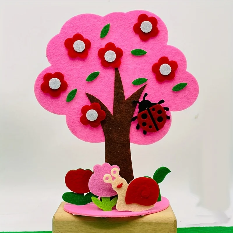 DIY Felt Seasonal Tree Craft Kit Four Seasons Vibrant Colors Polyester Material Fun Design Year Round Decoration Tree Ornament view 2