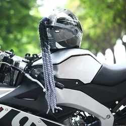 2023 New Motorcycle Helmet Braids Woman Braids Wig For Motorbike Helmets Multicolor Twist Dual Pigtail Ponytail With Sucker