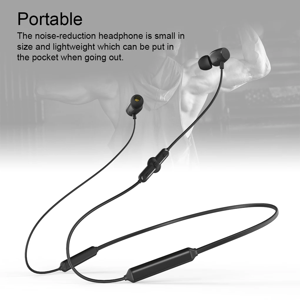 Wireless Neckband Noise-reduction Headset Earphone Music Listening