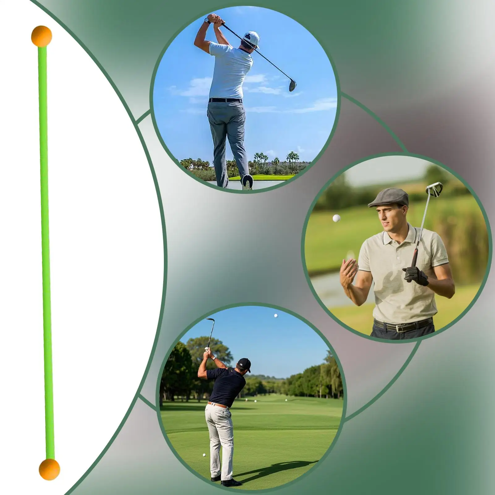 أداة تدريب أرجوحة الجولف مع ردود فعل متعددة الوظائف للرجال، مدرب التأرجح للرياضيين الجولفين والكبار والمراهقين في الأماكن المغلقة
