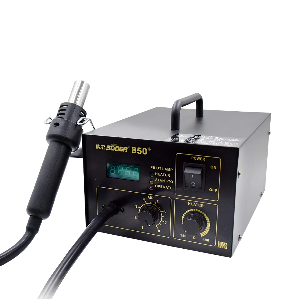 

600W Digital SMD Soldering Station Hot Air Blower & Welding Heat Gun with Desoldering BGA Rework Features