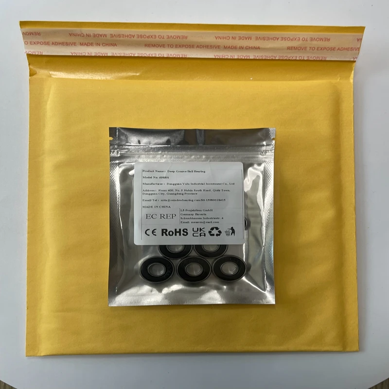 

5PCS 698RS Bearing 8X19X6 mm 698-2RS Ball Bearings Rubber