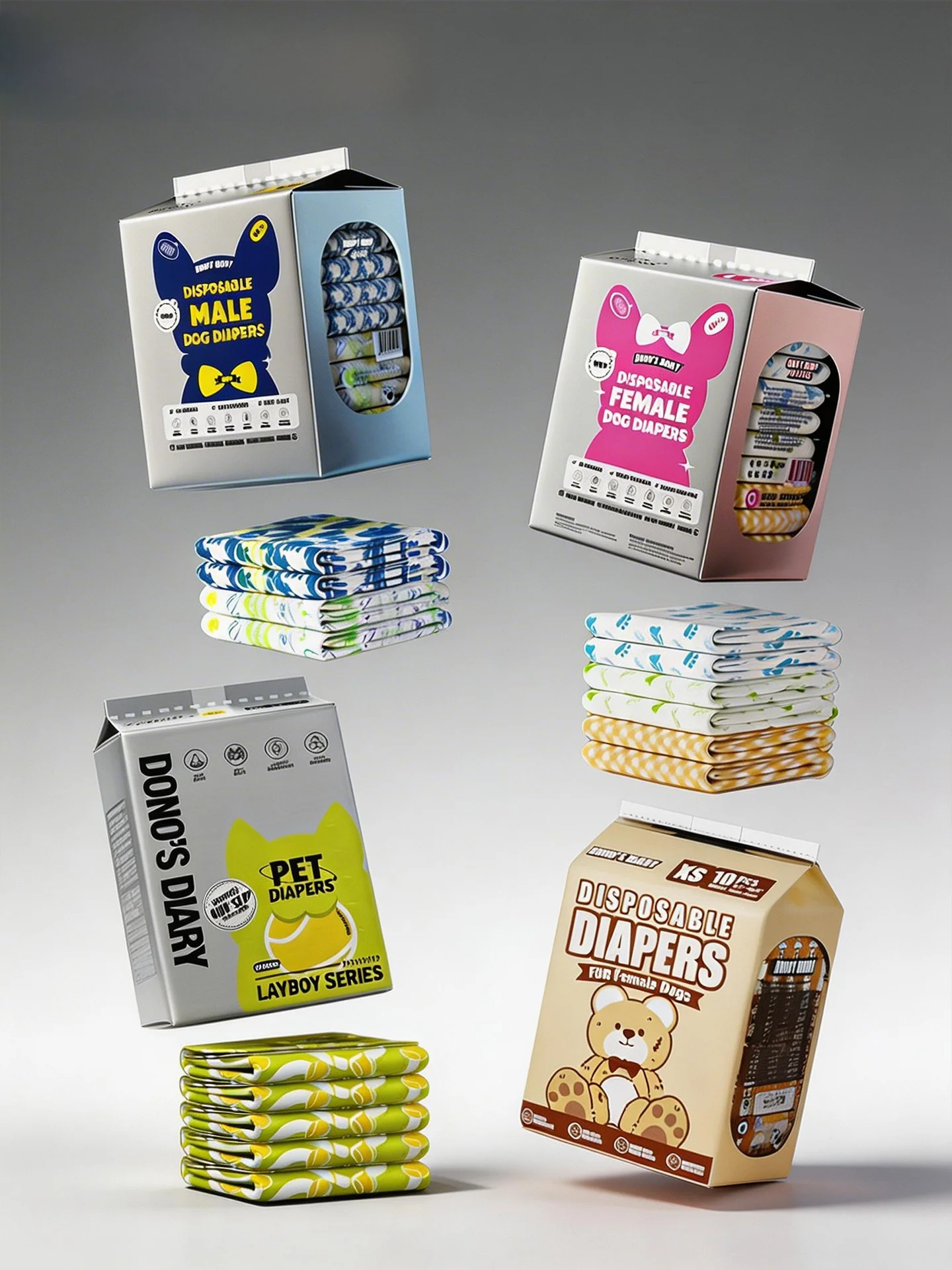 

Подгузники для животных DORIFFO: Высокоабсорбирующие физиологические трусы для собак, супервпитывающие влажные салфетки для ежедневного использования, подходят для питомцев весом 5-10 кг.