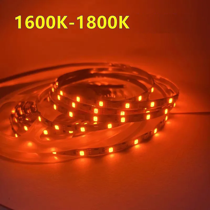 5m 5mm CCT Led Strip Double Color Two Color Mixed Strip Orange Amber 1800k 2000k+White 6000k 120 led/m 12v Signal Flexible Tape