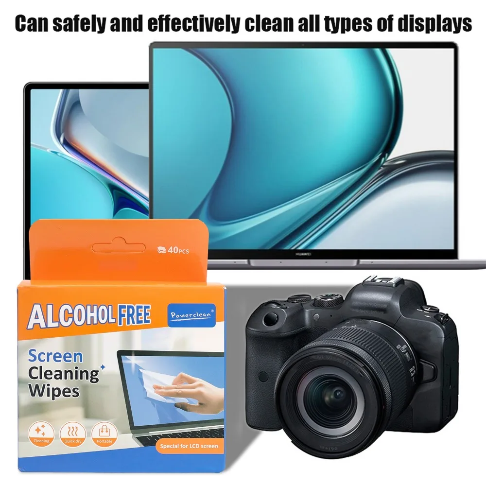 Picture 5: 1/2/3box of Disposable Portable LCD Screen Cleaning Wipes - Dry and Wet Screen for Tablets Laptops Phones TVs Cars and Monitors