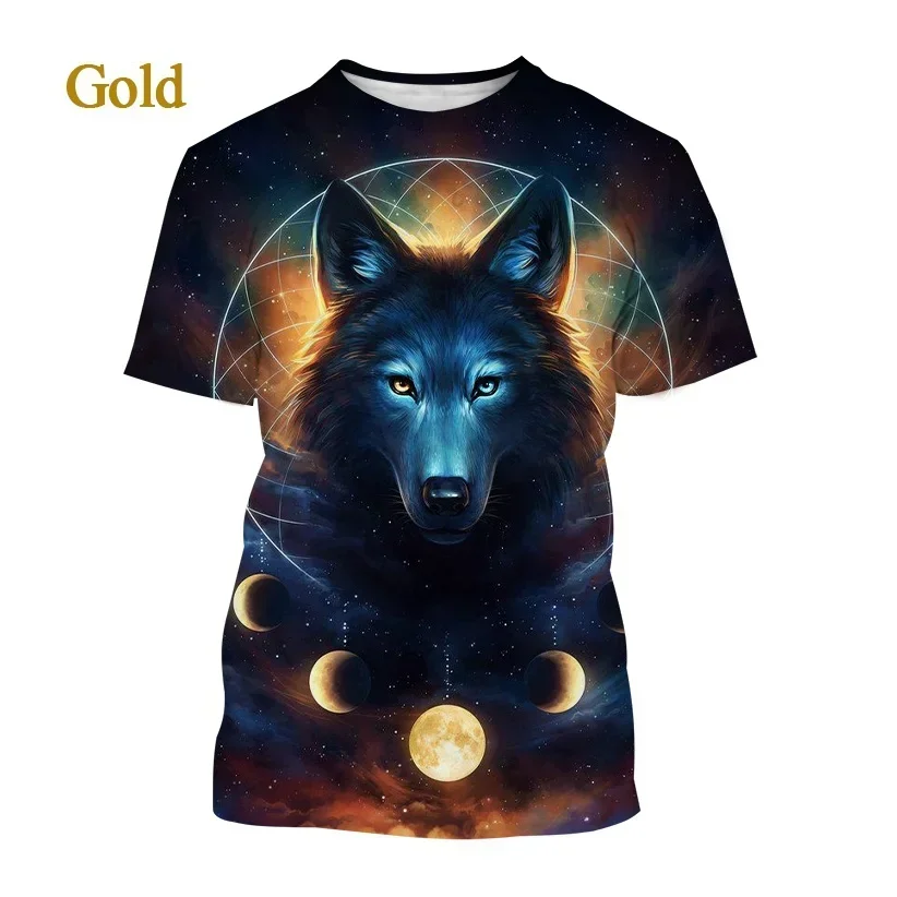 Hot Selling Animal Wolf and Fox Series 3D Printing T-shirt Fashion Personality Cool Street Casual Short-sleeved Harajuku T-shirt