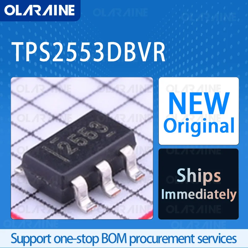 

10/50/100Pcs TPS2553DBVR SOT-23-6 original ic chip Power Switch ICs - Power Distribution RoHS 1 Output Output current 1.5 A