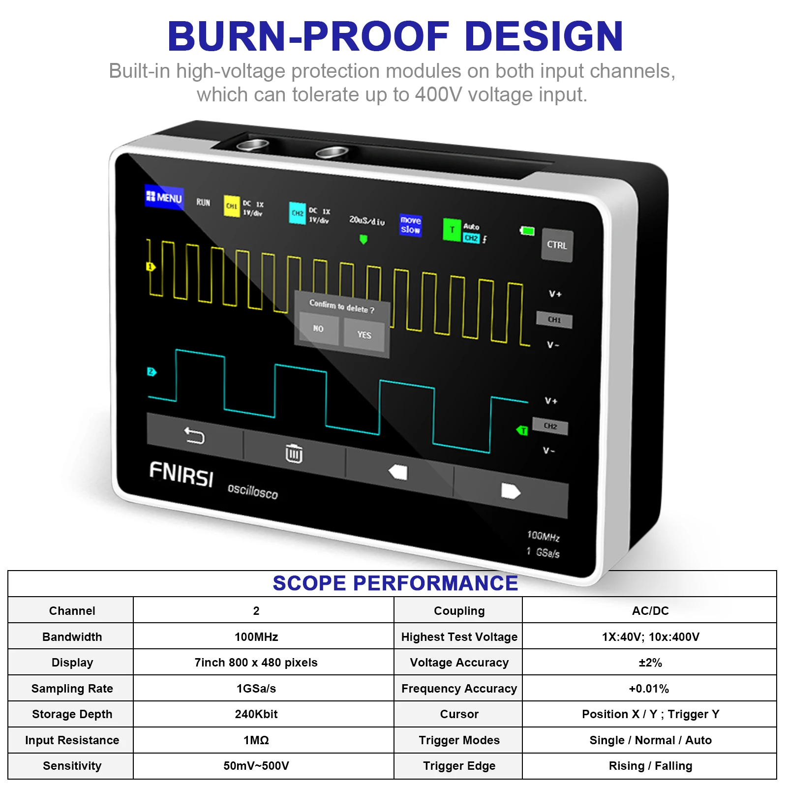 ออสซิลโลสโคปแบบแท็บเล็ตหน้าจอส - Handheld Tablet Oscilloscope Touchscreen 100Mhz บทวิจารณ์และราคา