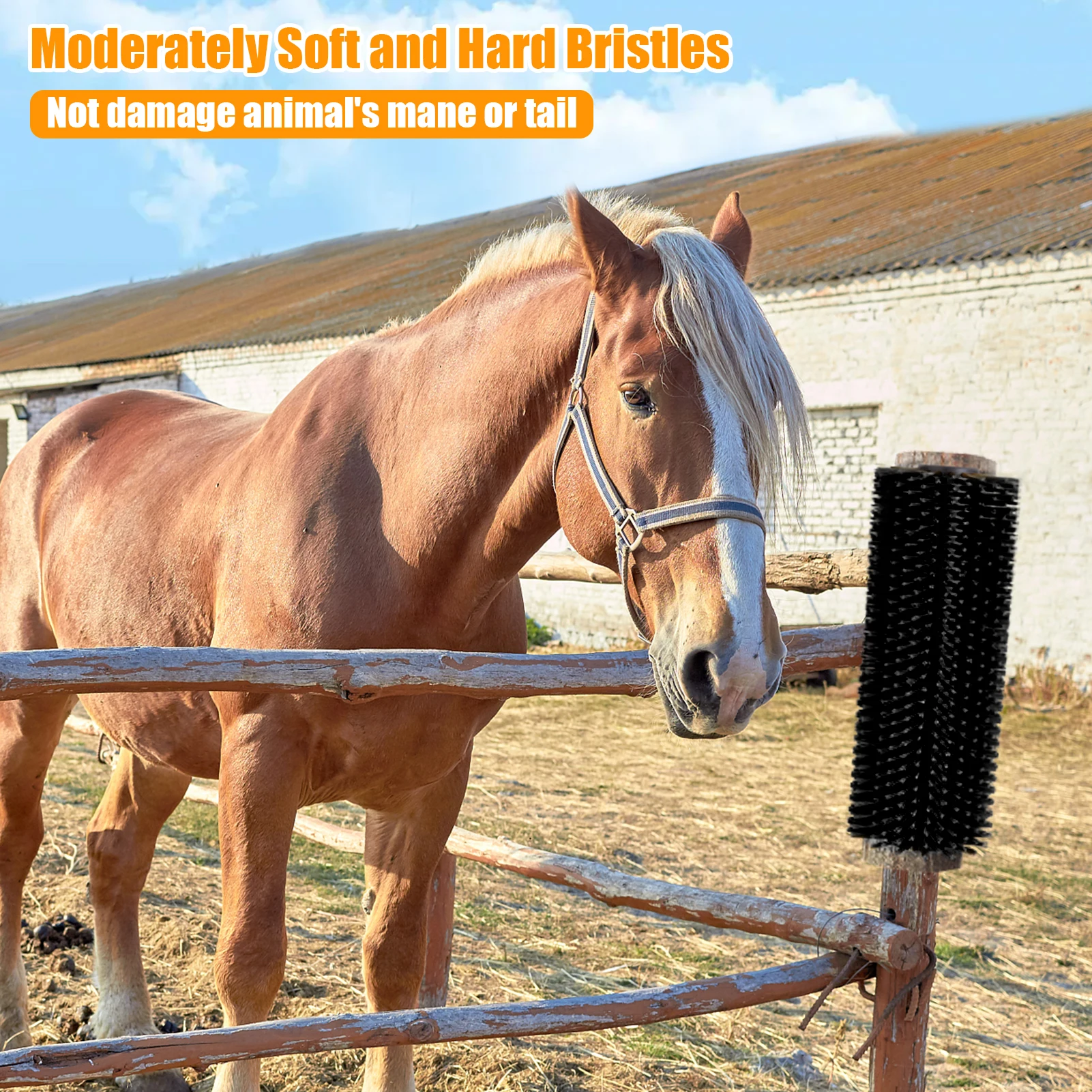 Набор кистей для царапин для скота из 4 предметов, сверхмощный инструмент для ухода за коровью, лошадью, козой