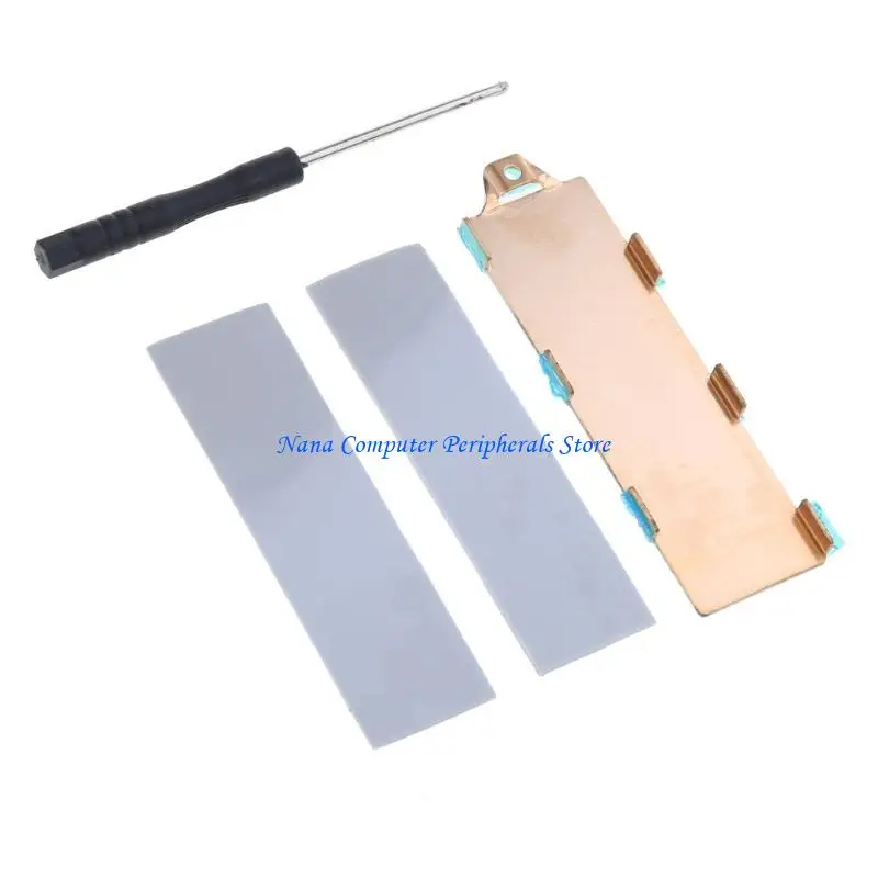 F68C Durable M.2 NVMe Heatsink Copper 2280 SSD Heatsink with Silicone Thermal Pad