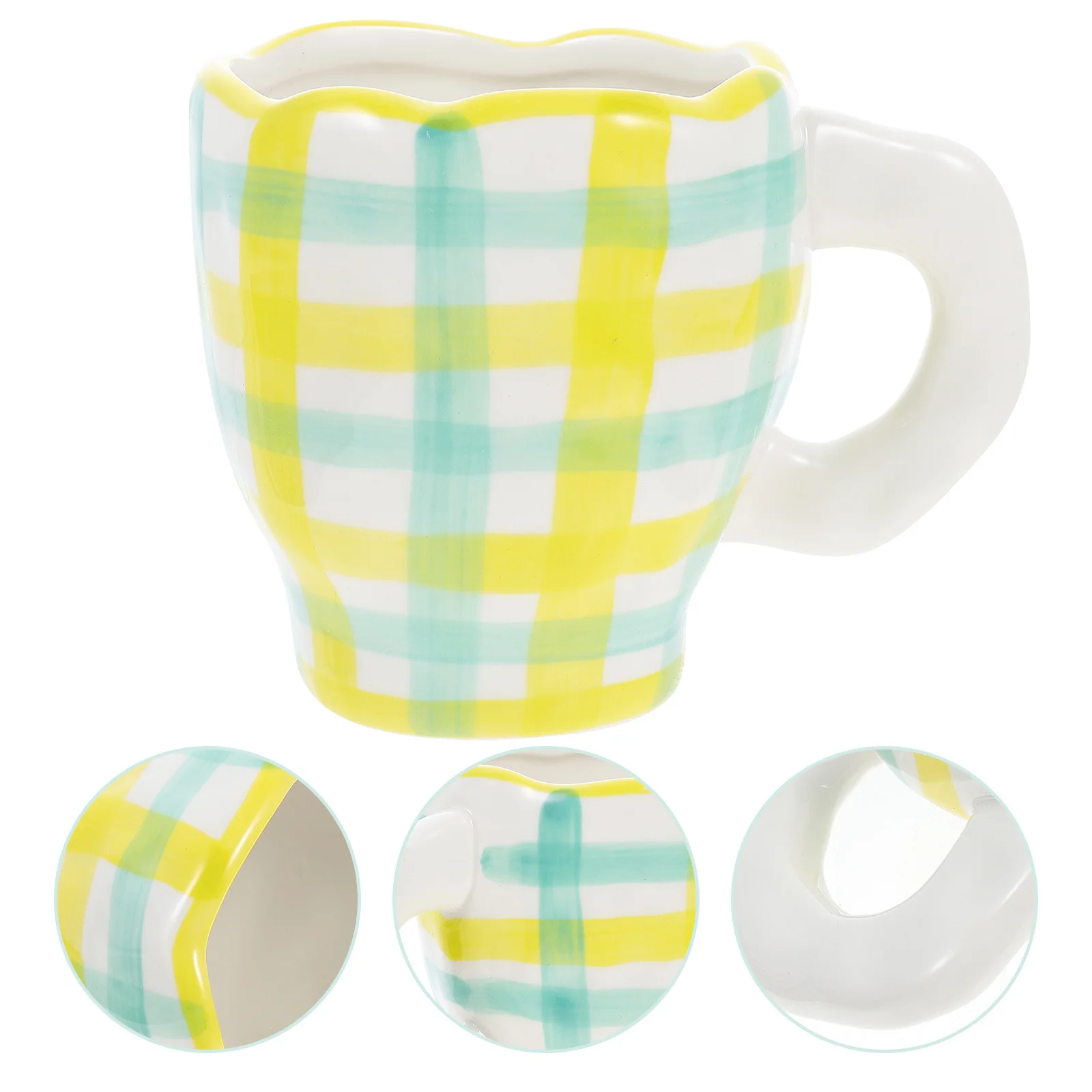 

Ceramic Hand Painted Mug 300Ml Cute Coffee Mugs for Tea Hot Chocolate Breakfast Cup Drinkware Gift for Her Him Anniversary