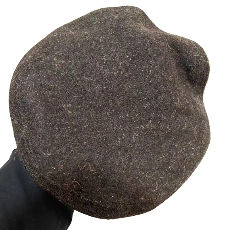 Traditional Afghan Pakol Hat Handmade Wool Pancake Beret for Men Ethnic Middle Eastern Flat Cap Warm Winter Pashtun Chitrali Cap