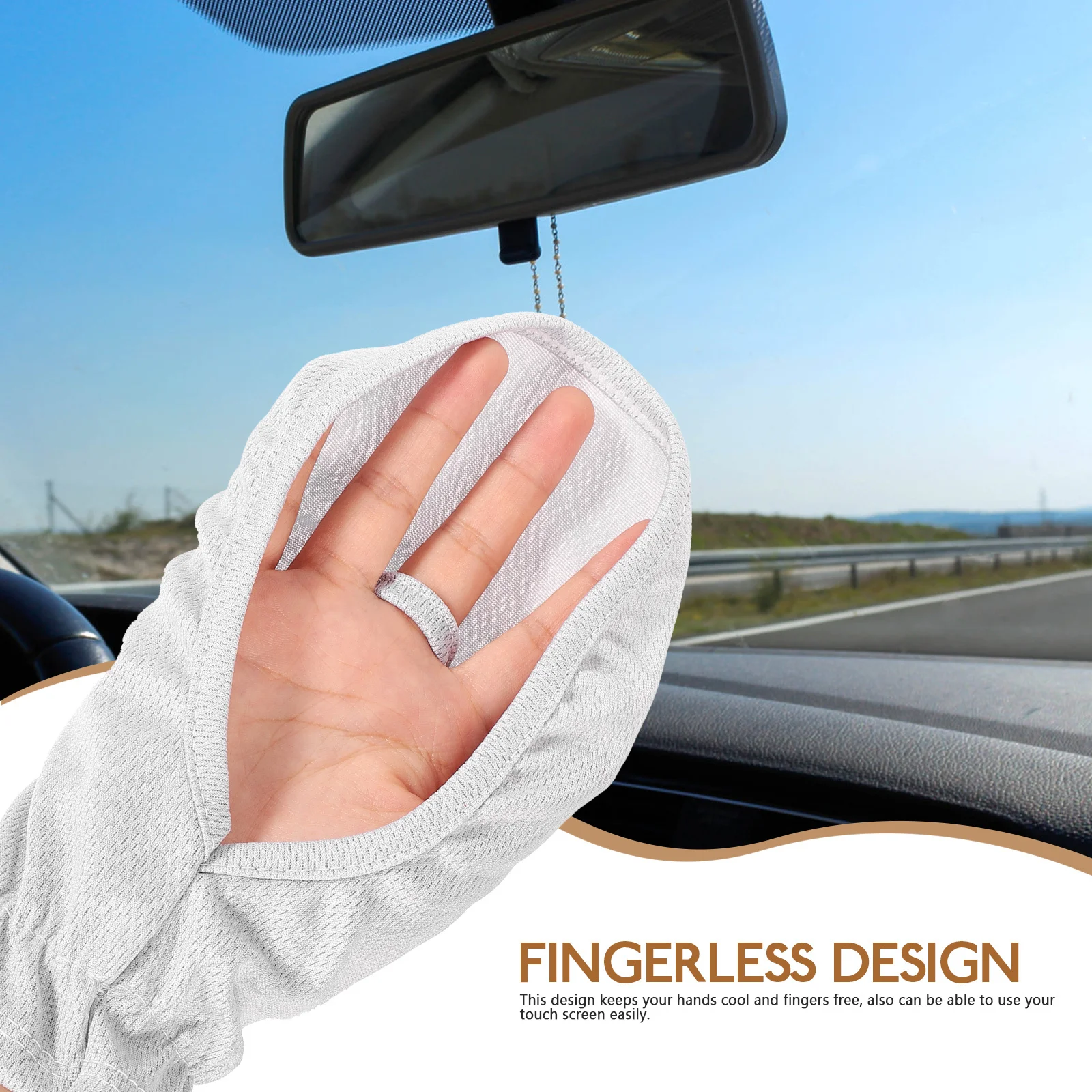 

Sun Protection Gloves Fingerless Uv for Women Summer Driving Manicure Womens Women's