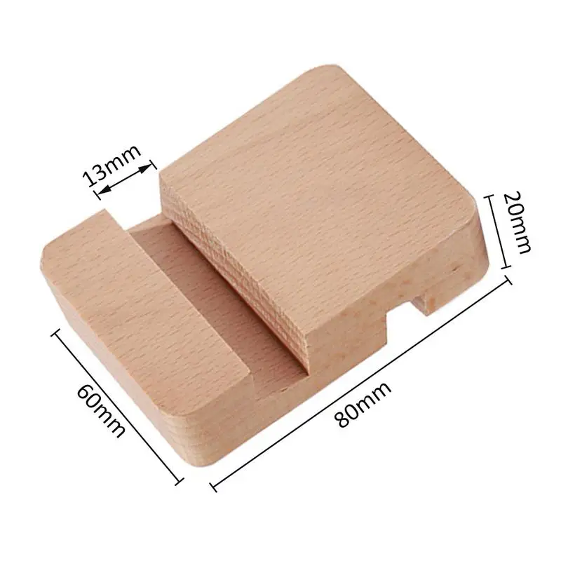 Universal Creative Cell Phone Double Slot Wood Bracket Phone Holder For Phone Desktop Stand For Ipad For Mobile Phone Holder
