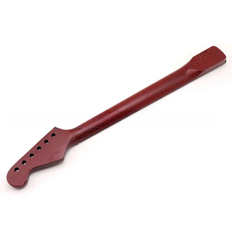 Right hand black red crack matte electric guitar neck with maple handle, 22frets，brand-new