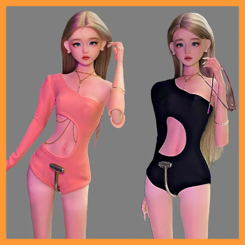 【Only Clothes】1/3 1/4 Dolls Clothes Irregular Waist Off-Shoulder Jumpsuit Bikini Sexy Swimsuit for as60 FAN/FF Body DIY