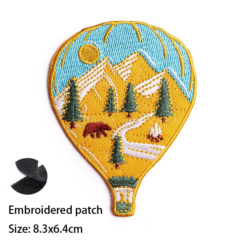 3D Embroidered Armband for Camping, Mountain and River Badge Colored Eyes, World Backpack, Jacket Patch, Newly Design, Exquisite