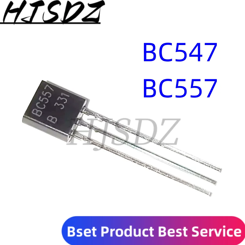 Transistor Uds BC547 + BC557 TO-92 50 Uds BC547B + 50 Uds BC557B TO-92 nuevo, 100